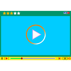 Image showing Video movie media player interface. illustrations.