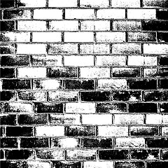 Image showing Brick wall of the house, with lines of a laying of a solution. 