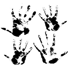 Image showing Hand print, skin texture pattern, illustration.