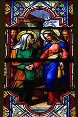Image showing  colored window in the church of curepipe