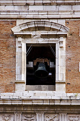 Image showing tower in santa chiara naples and the bell