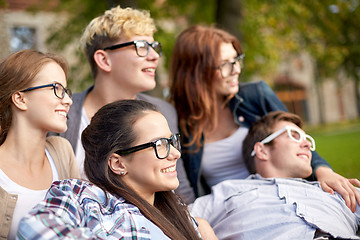 Image showing group of students or teenagers hanging out