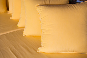 Image showing couch with pillows at hotel