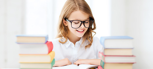 Image showing student girl studying at school