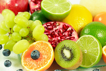 Image showing Fresh fruits with lot of vitamins