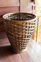 Image showing close up of wicker basket