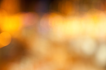 Image showing golden bright night lights background