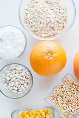 Image showing close up of food ingredients on table