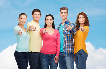 Image showing group of smiling teenagers