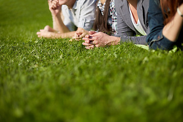 Image showing close up of students or teenagers hanging out