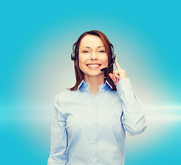 Image showing friendly female helpline operator