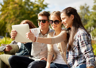 Image showing students or teenagers with laptop computers