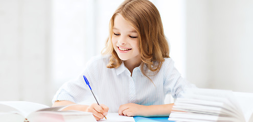 Image showing student girl studying at school