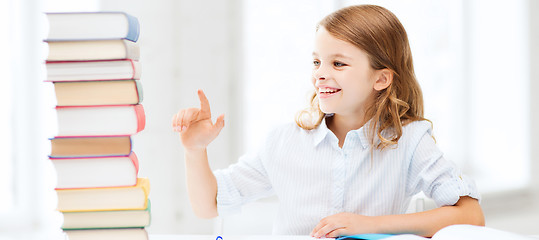 Image showing student girl studying at school