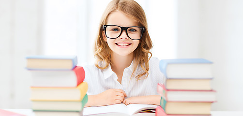 Image showing student girl studying at school