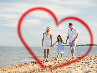 Image showing happy family at the seaside