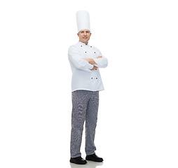 Image showing happy male chef cook with crossed hands