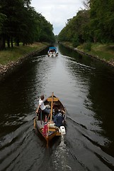Image showing Two boats on the Horten Canal.