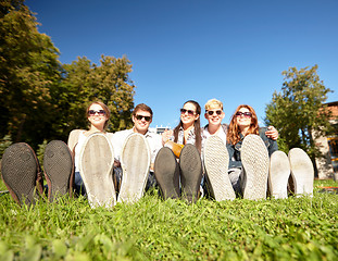 Image showing close up of students or teenagers hanging out