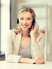 Image showing friendly female helpline operator