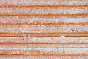 Image showing old grunge rusty zinc wall 