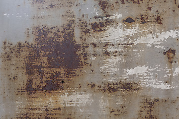 Image showing old grunge rusty zinc wall 