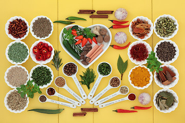 Image showing Healthy Herbs and Spices