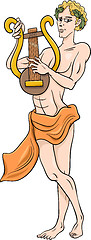 Image showing greek god apollo cartoon illustration