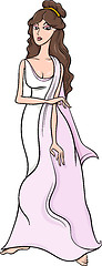 Image showing greek goddess aphrodite cartoon