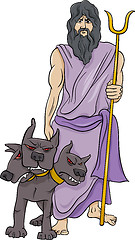 Image showing greek god hades cartoon illustration