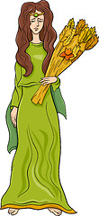 Image showing greek goddess demeter cartoon