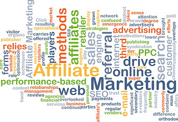 Image showing Affiliate marketing background concept