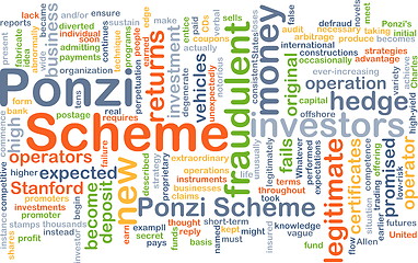 Image showing Ponzi scheme background concept