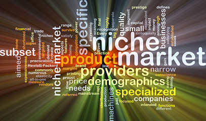 Image showing Niche market background concept glowing