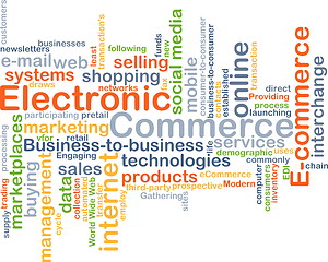 Image showing Electronic commerce background concept