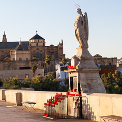 Image showing Roman Bridge of Cordoba - statue detail