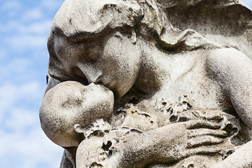 Image showing Old cemetery statue