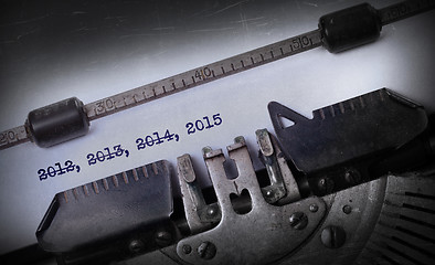 Image showing Vintage inscription made by old typewriter