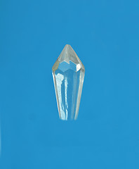 Image showing Glass crystal on blue