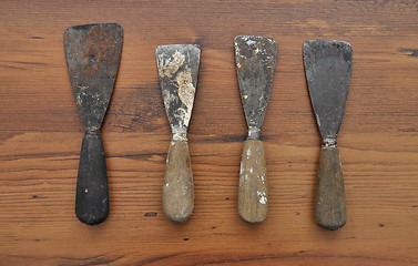 Image showing Putty knifes