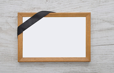 Image showing Picture frame with mourning band