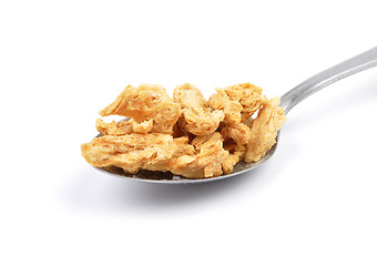 Image showing Soy granules on spoon