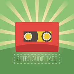 Image showing Retro audio tapes in flat style