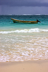 Image showing  boat and coastline in playa paradiso