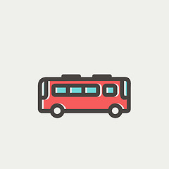 Image showing Bus thin line icon