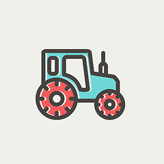 Image showing Offroad car thin line icon