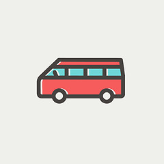 Image showing Minibus thin line icon