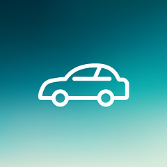 Image showing Car thin line icon