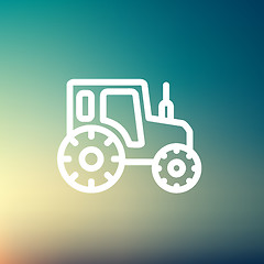 Image showing Offroad car thin line icon