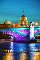 Image showing Saint Pauls cathedral in London